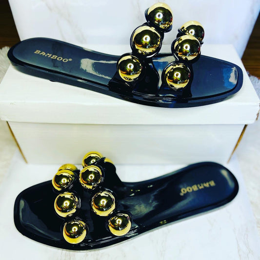 GODDESS PEARL JELLY SANDALS